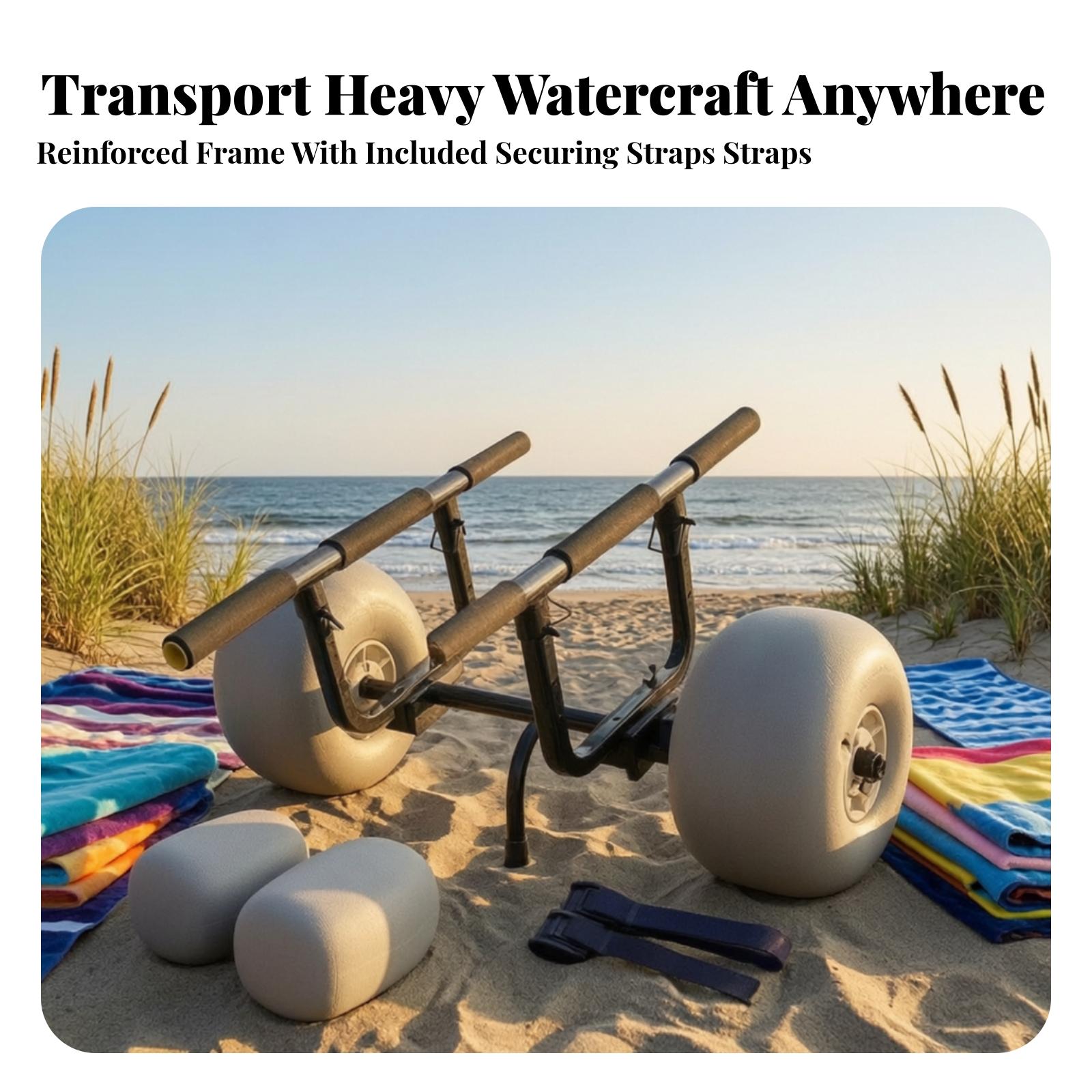 12인치 PU 휠이 장착된 견고한 카약 트레일러 카트, - Fishing Kayak Cart 리뷰 및 가격